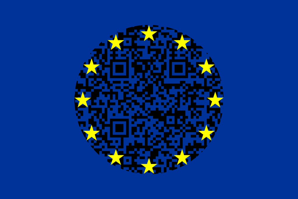 QR MAPS Polska na tle flagi Unii Europejskiej Trademark – Poland™ Wszelkie Prawa Zastrzeżone