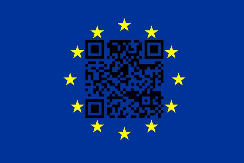 QR MAPS Polska na tle flagi Unii Europejskiej Trademark – Poland™ Wszelkie Prawa Zastrzeżone