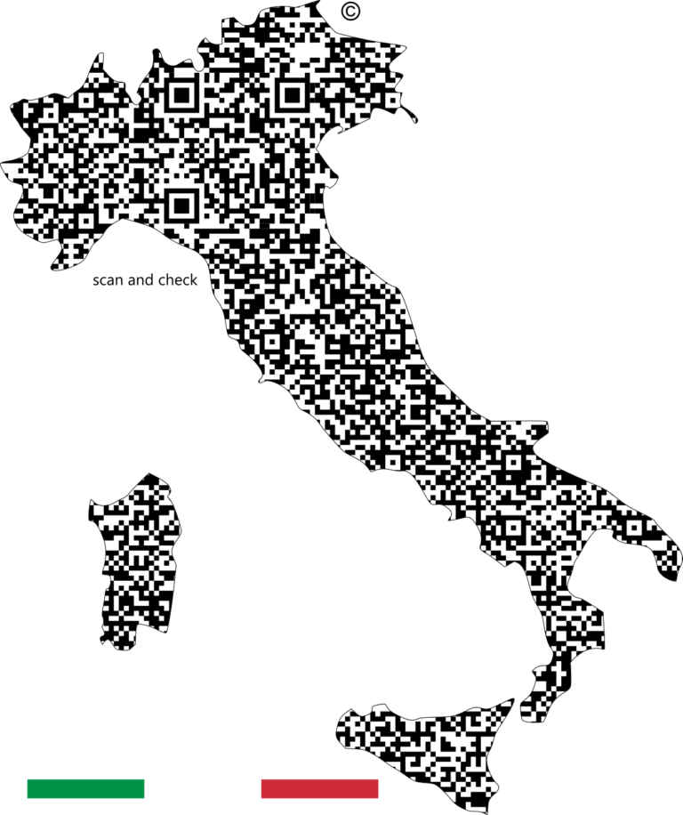 Digital QR Italy Code Country QR Code Digital